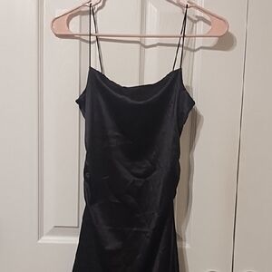 Divided Black Mini Dress